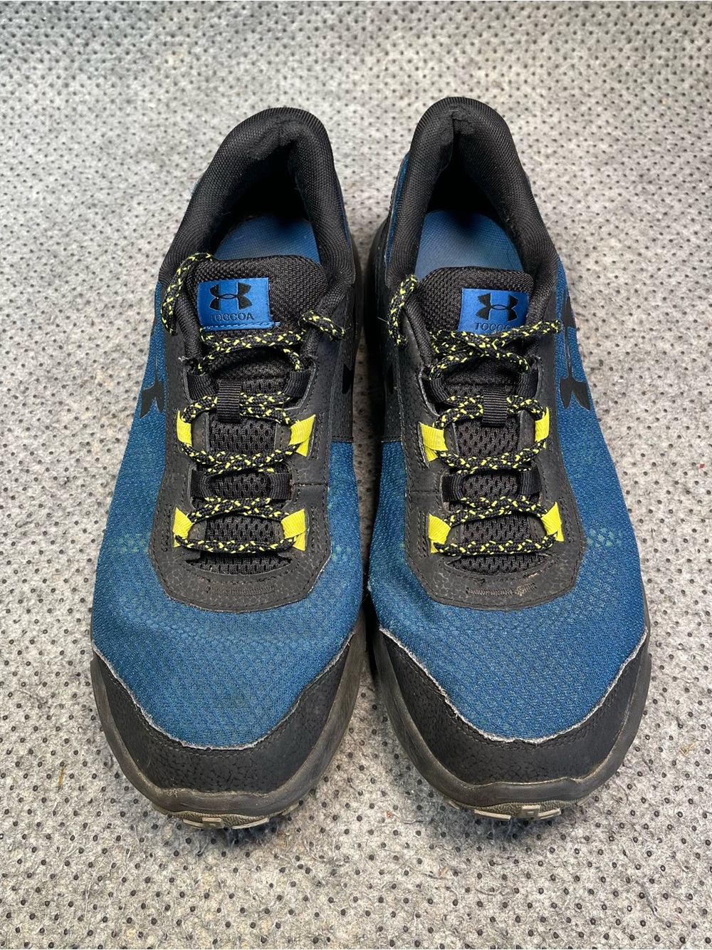 Under Armour Toccoa Trail Blue Black Shoes Size 12 Men’s - Picture 9 of 11